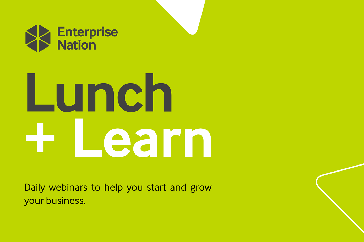 Image containing Enterprise Natio's logo and the title of the session, 'Lunch and Learn'